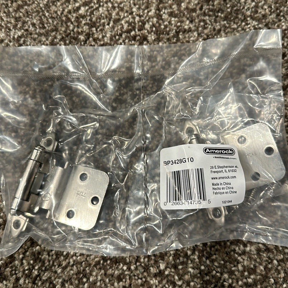 Amerock BP3428G10 Self-Closing Face Mnt Hinge with 3/8in(10mm)Inset 2 Pack (14)